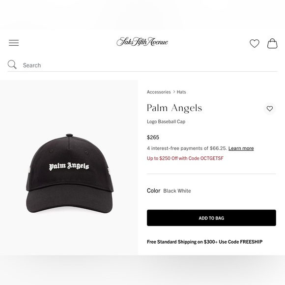 🆕 Palm Angels Logo Baseball Cap 🧢 - Picture 9 of 9